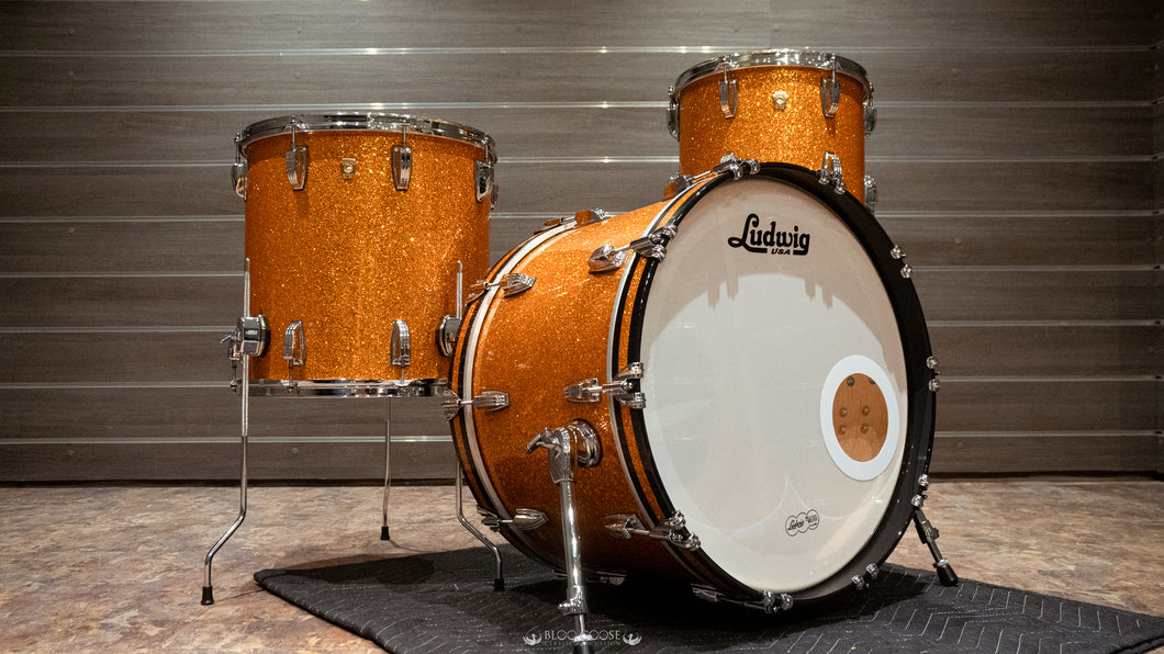 *SOLD* Ludwig Legacy Maple Super Classic Outfit w/Cases - Orange Glass Glitter