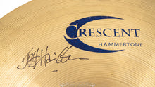 Load image into Gallery viewer, Crescent Hammertone 22&quot; Ride Cymbal w/ 3 Rivets (signed by Jeff Hamilton) - 2547 Grams

