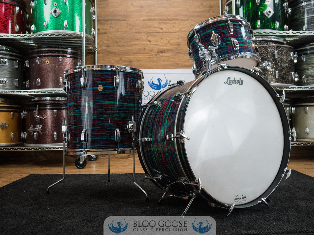 *SOLD* 1969 Ludwig 3-Piece Drum Kit (22/16/13) | Psychedelic Red