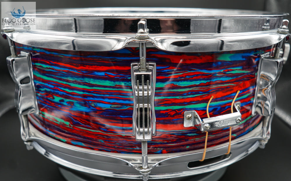 SOLD* *GRAIL* VINTAGE 1969 PSYCHEDELIC RED JAZZ FESTIVAL SNARE