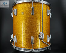 Load image into Gallery viewer, SOLD *GORGEOUS &amp; 100% ORIGINAL* Vintage 1967 Ludwig 16&quot; Floor Tom - GOLD SPARKLE
