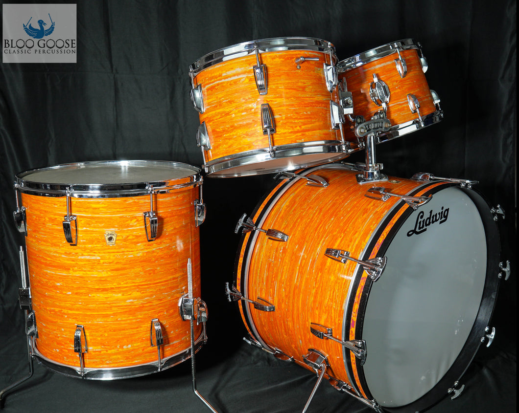 *SOLD* 1967 Ludwig Hollywood Drum Kit | Mod Orange