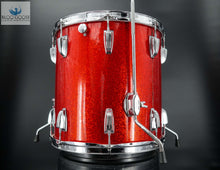 Load image into Gallery viewer, SOLD *GORGEOUS &amp; RARE* Vintage 1969 Ludwig 14&quot;x14&quot; Floor Tom - Red Sparkle
