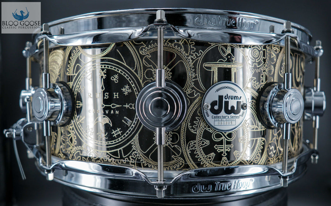 John Aldridge Engraved RUSH DW Brass Snare Drum