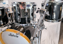Load image into Gallery viewer, *SOLD* Ludwig Mid-90s Super Classic Black Lacquer 4-Ply Maple Drumset
