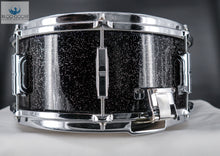 Load image into Gallery viewer, *SOLD* One-of-a-Kind LEEDY SHELLY MANNE 8-LUG SNARE IN BLACK SPARKLE PEARL
