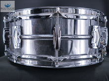 Load image into Gallery viewer, SOLD SUPER LUDWIG - CHROME OVER BRASS 1960-63 SNARE DRUM - 100% ORIGINAL
